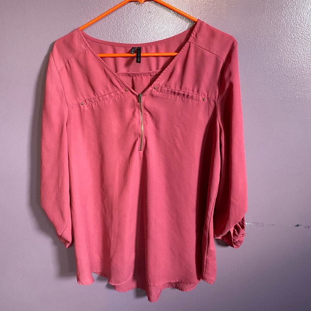 Maurices pink blouse.